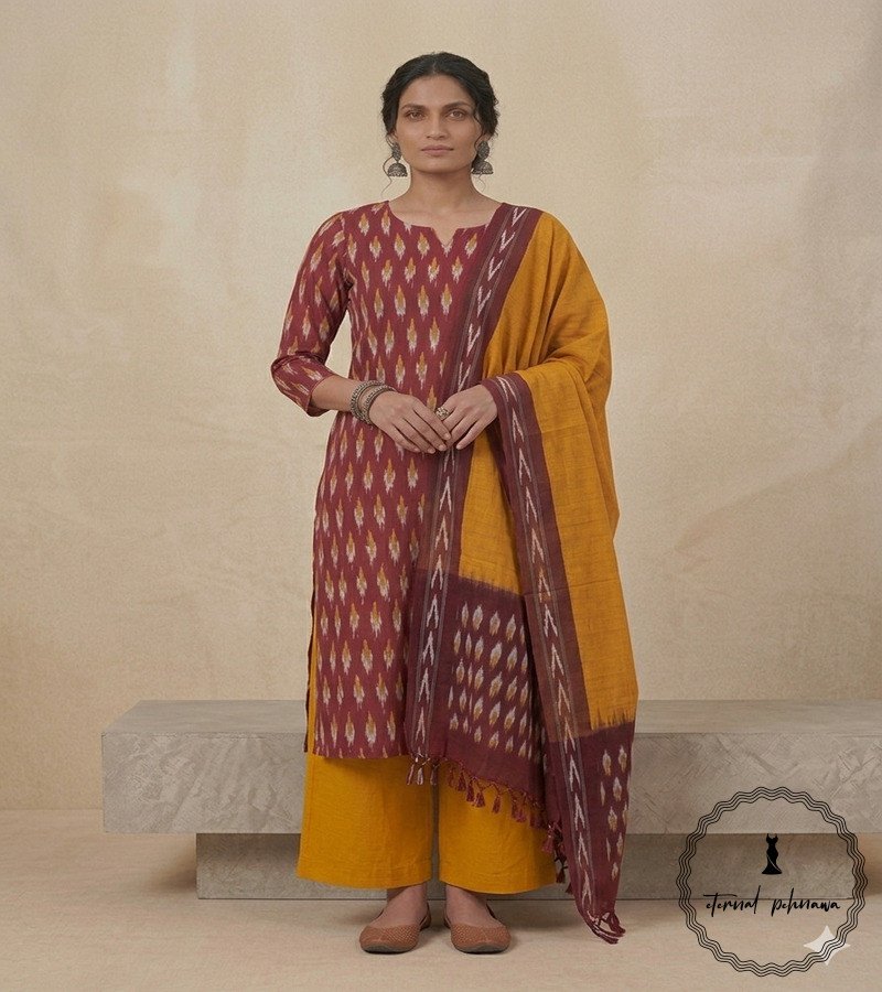 1.2 Ikkat Cotton Suit