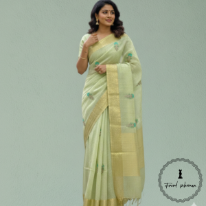 Linen tissue saree