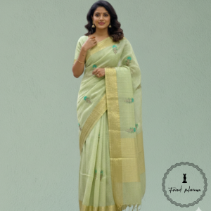 Linen tissue saree