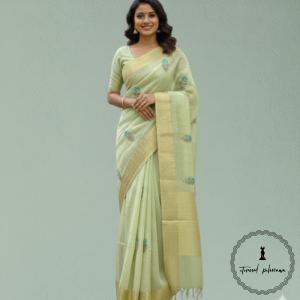 Linen tissue saree