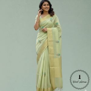 Linen tissue saree