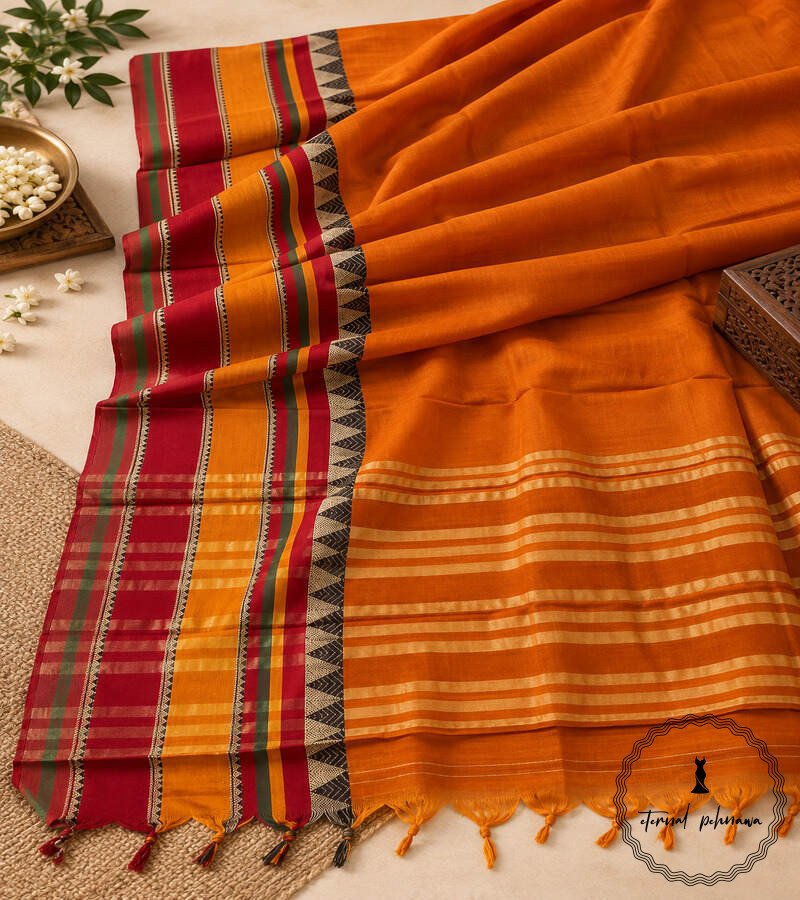 h Beautiful Narayanpet Mercerised Cotton Sarees