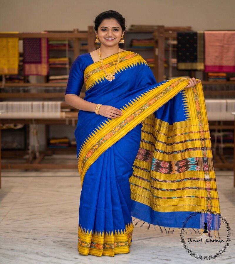 Blue1 SEmi Raw Silk