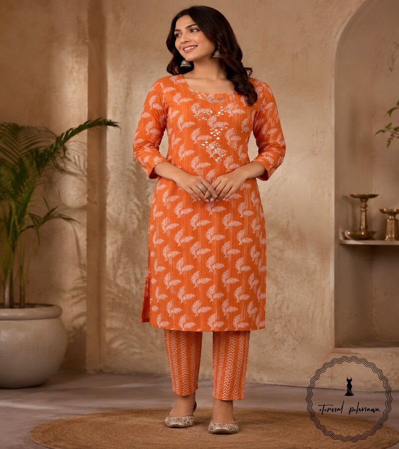 Orange1 Cotton Suit