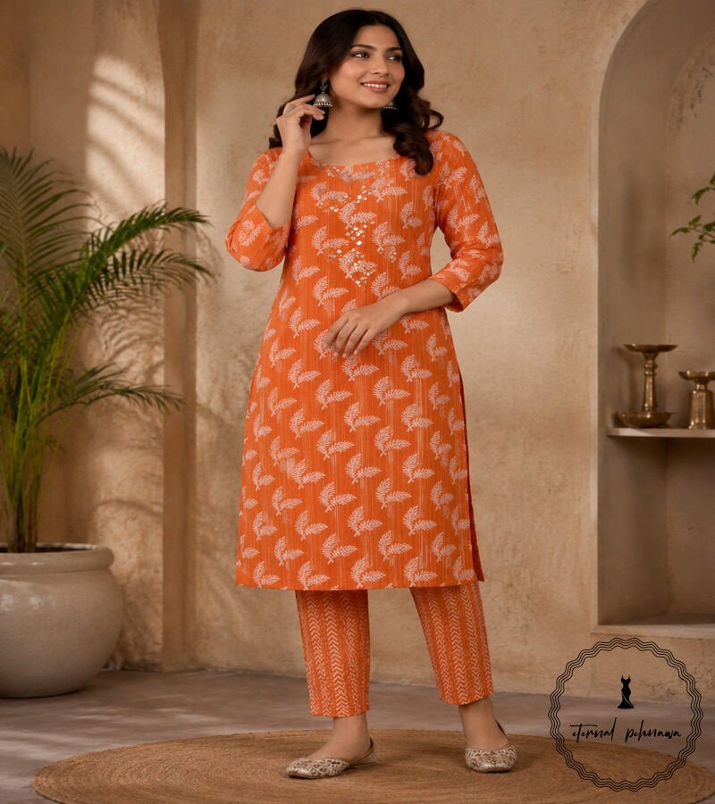 Orange2 Cotton Suit