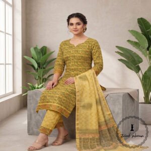 Exclusive Hand block Printed Cotton Suits with Cotton Dupatta