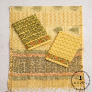 Exclusive Hand block Printed Cotton Suits with Cotton Dupatta