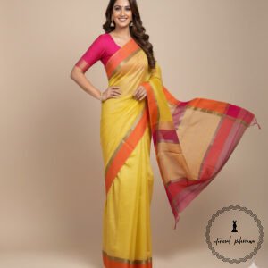 Pure Maheshwari Handloom Ganga Jamuna Saree In Attractive Colours