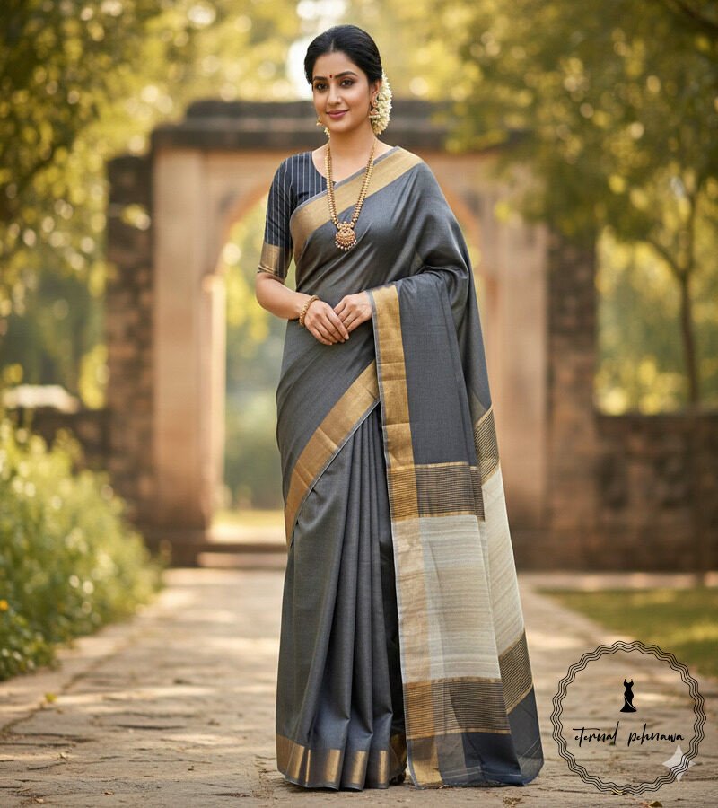 Pure Handloom Tussar Silk Saree