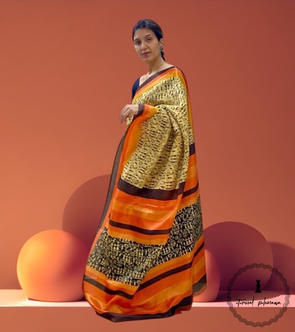 Tribal print saree