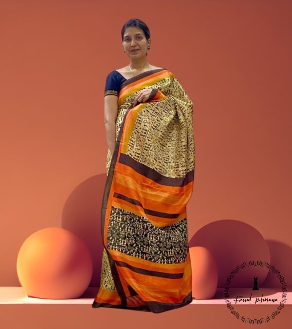 Tribal print saree