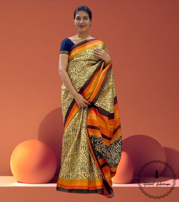 Tribal print saree