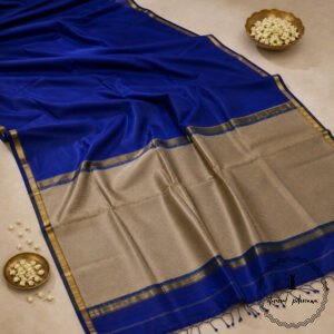 Maheshwari Handloom Plain Saree With Ghicha Pallu