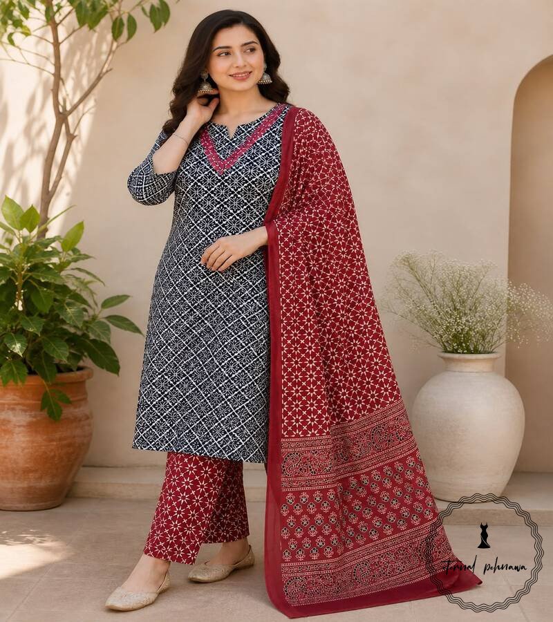 Ajrakh Suit