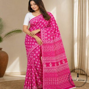 Beautiful Jaipuri Mulmul Cotton Printed Saree