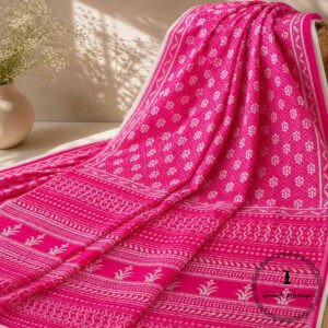 Beautiful Jaipuri Mulmul Cotton Printed Saree