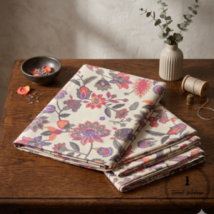 Elegant Unstitched Khadi Cotton Fabric for Kurtas-Floral
