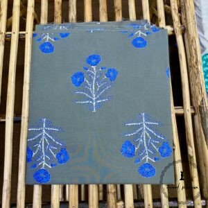 Elegant Unstitched Cotton Fabric for Kurtas-Grey