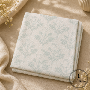 Elegant Unstitched Cotton Fabric for Kurtas-Baby Pink