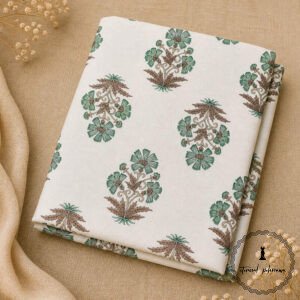 Elegant Unstitched Cotton Fabric for Kurtas-White