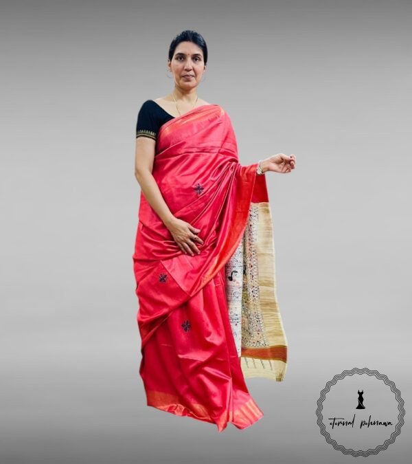 Tussar Giccha Saree