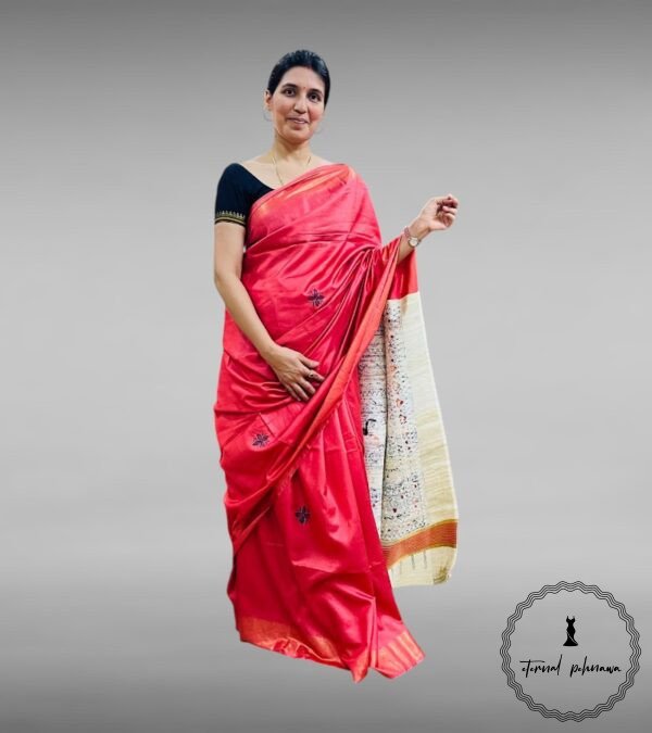 Tussar Giccha Saree