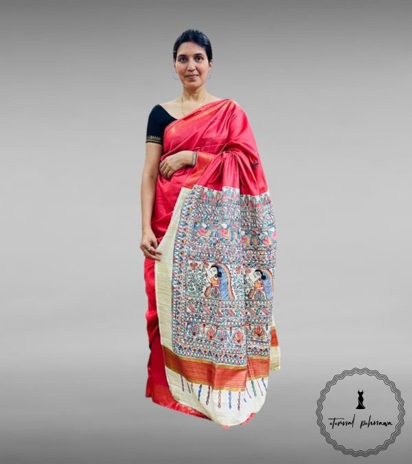 Tussar Giccha Saree