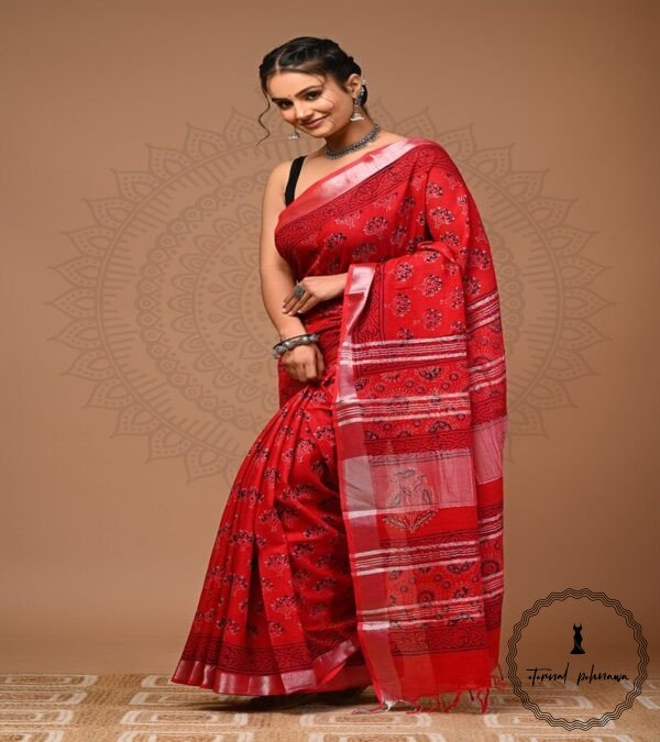 Linen Cotton Saree