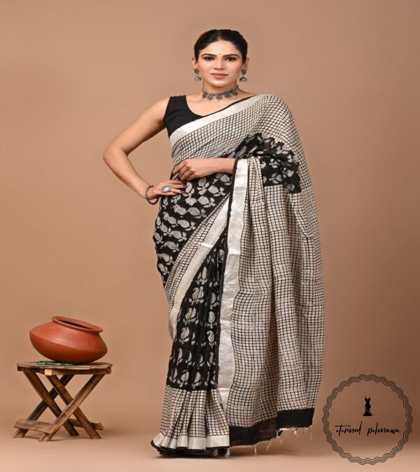 Linen Cotton Saree