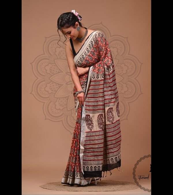 Linen Cotton Saree