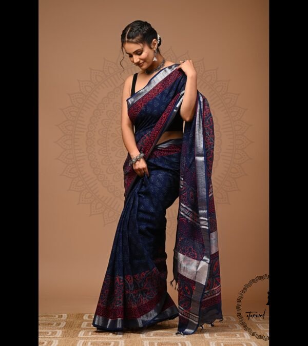Linen Cotton Saree