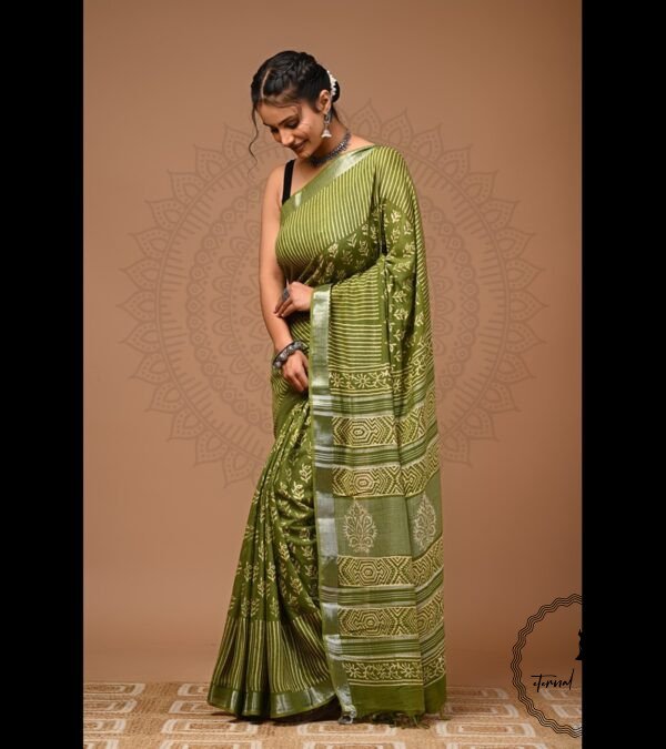 Linen Cotton Saree