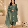 Regal Charm: Fine Katan Silk with Intricate Embroidery