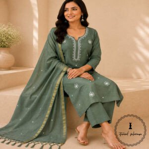 Regal Charm: Fine Katan Silk with Intricate Embroidery