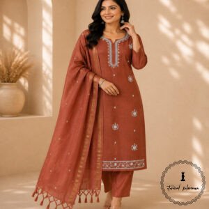 Regal Charm: Fine Katan Silk with Intricate Embroidery