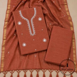 Regal Charm: Fine Katan Silk with Intricate Embroidery