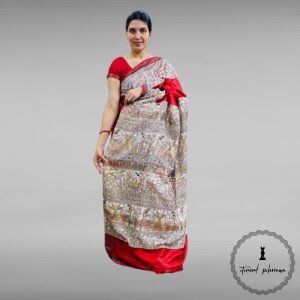 Giccha Silk madhubani print