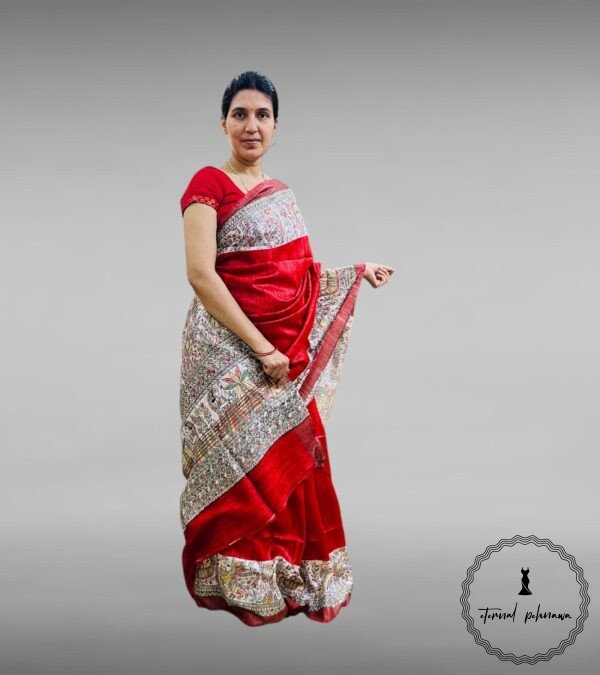 Giccha Silk Madhubani print