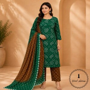 Vibrant Bandhani Embroidered Suits in Bright Colours