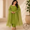 Embroidered Soft Silk Cotton Suit with Kota Doria Dupatta