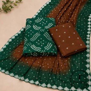 Vibrant Bandhani Embroidered Suits in Bright Colours