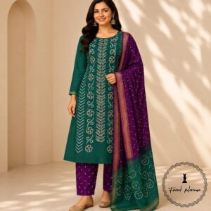 Vibrant Bandhani Embroidered Suits in Bright Colours