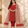 Embroidered Soft Silk Cotton Suit with Kota Doria Dupatta