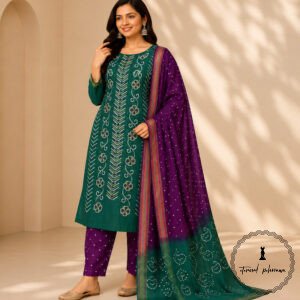 Vibrant Bandhani Embroidered Suits in Bright Colours