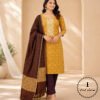 Embroidered Soft Silk Cotton Suit with Kota Doria Dupatta