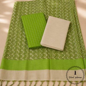 Embroidered Soft Silk Cotton Suit with Kota Doria Dupatta