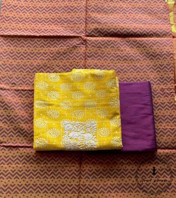 Soft silk Cotton Suit