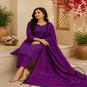 Naturally Beautiful: Bagh Print Cotton Suits Collection