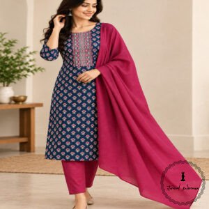 Pure Cotton Handcrafted Kutchi Embroidery Suit