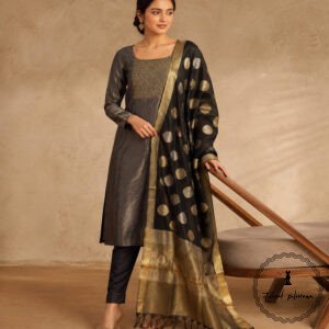Elegant Tissue Silk Top Featuring Intricate Neck Work